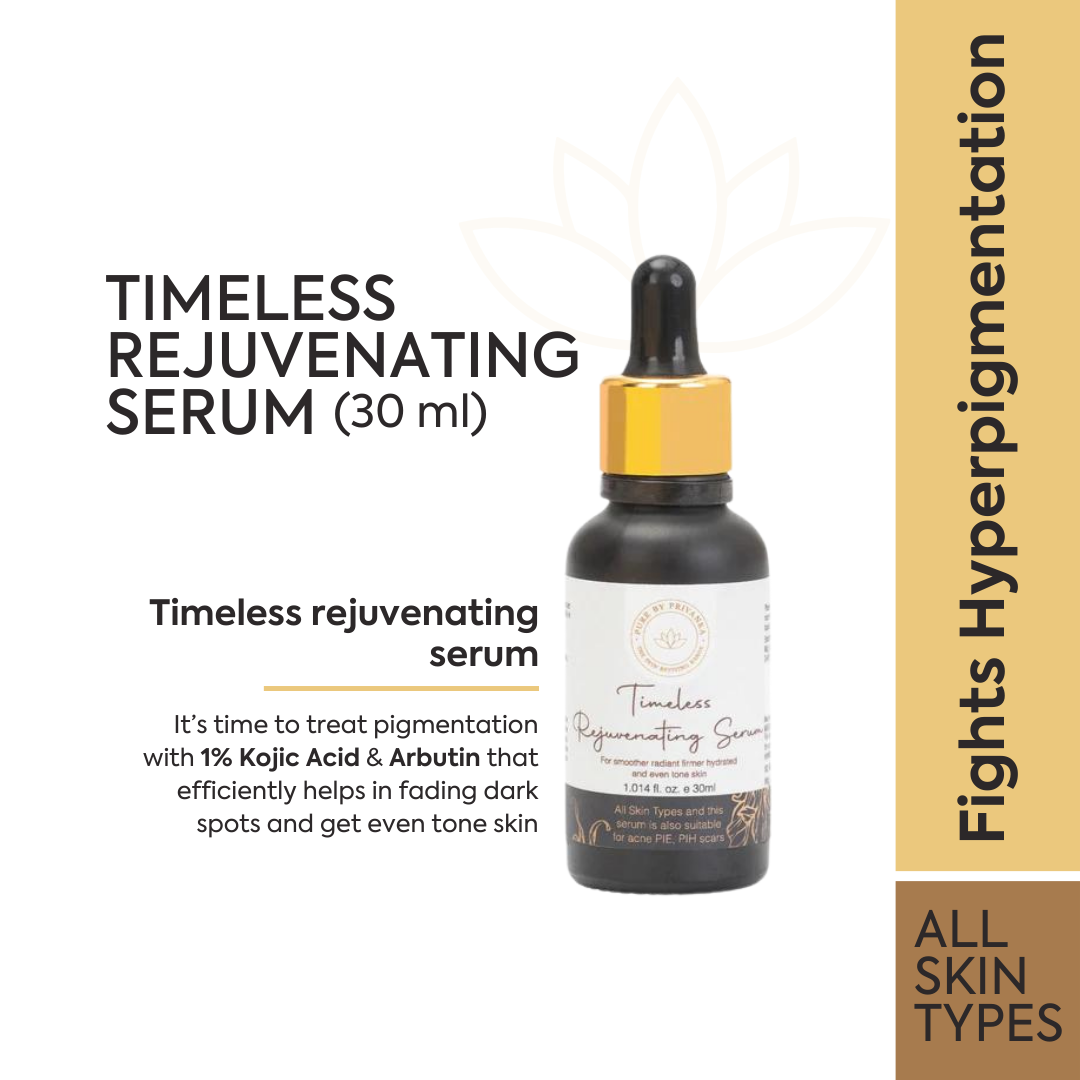 Timeless Rejuvenating Serum ( 2% Arbutin + 1% Kojic Dipalmitate + 5% Niacinamide) (30 ml)