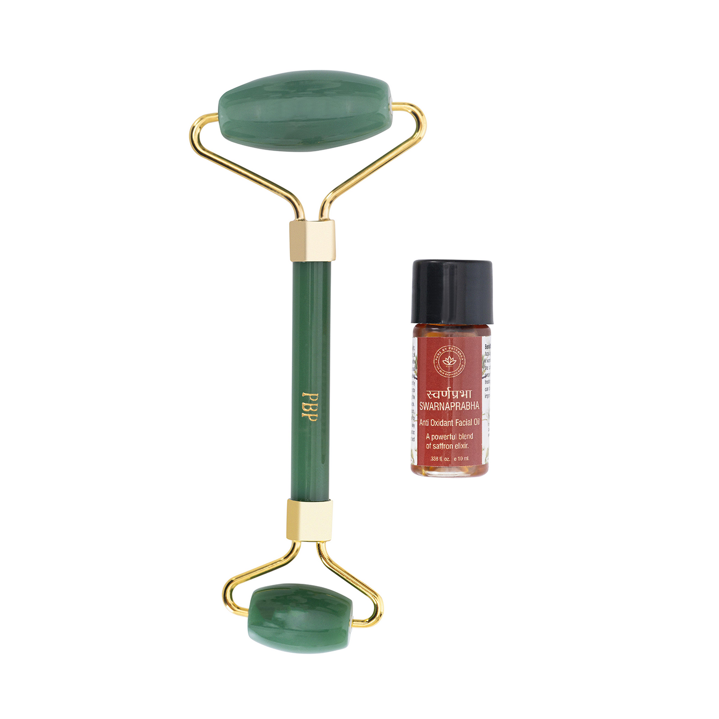 Jade facial roller with swarnaprabha facial cream