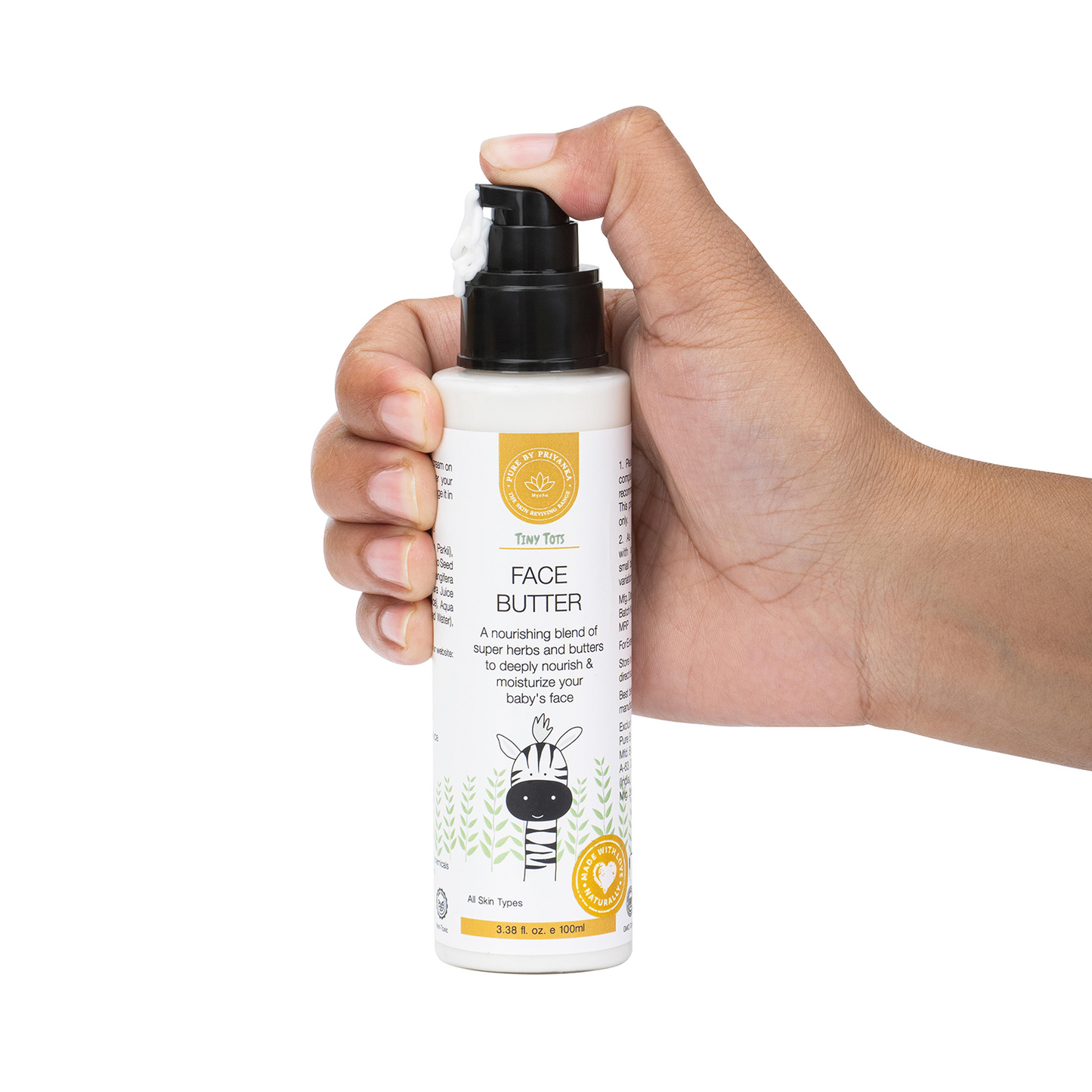 Tiny Tots Face Butter with a smooth, creamy texture