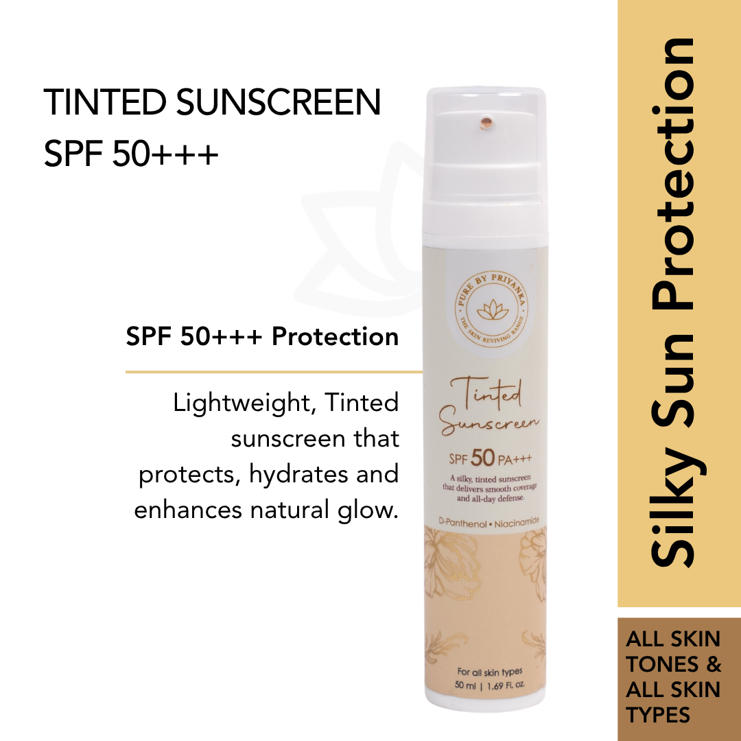 Tinted Sunscreen with D- Panthenol+ Niacinamide and SPF 50 PA+++