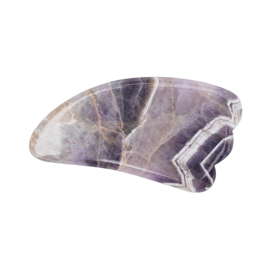 Amethyst 3-layer Gua Sha tool for facial massage by pure by priyanka