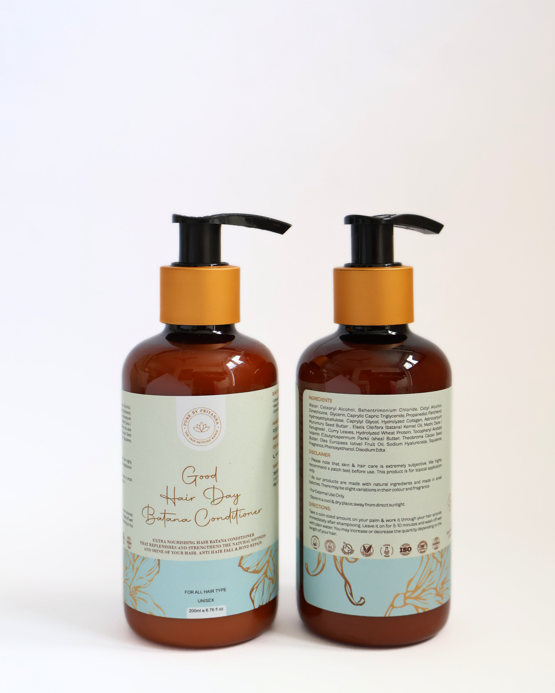 Batana conditioner for dry hair front and back 