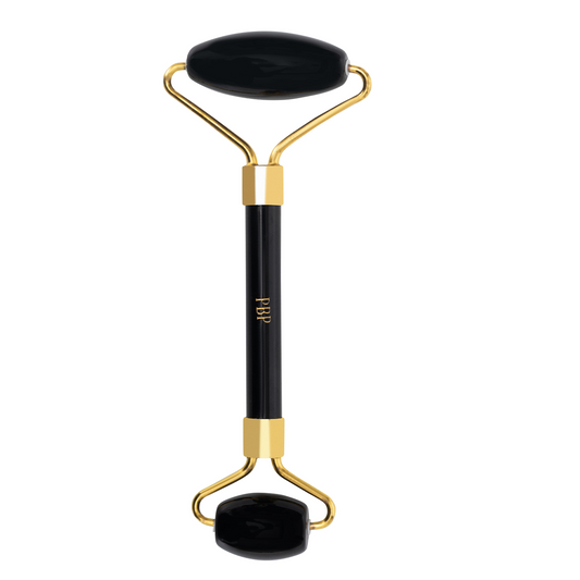 Black Obsidian Facial Roller for face massage and skin relaxation by pure by priyanka