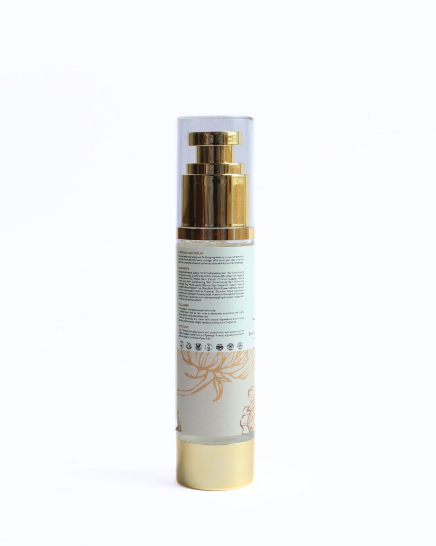 Fortifying hair serum spray bottle for strong hair