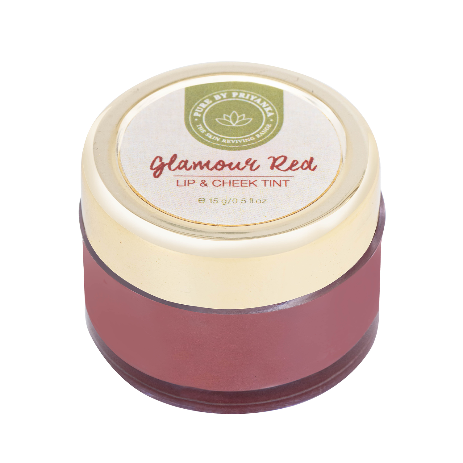 Glamour Red Lip & Cheek Tint jar by pure by priyanka