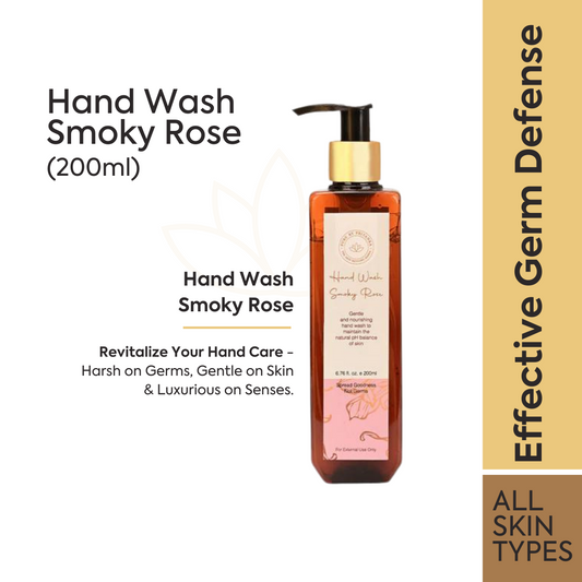 Smoky Rose hand wash for gentle cleansing and a floral fragrance by pure by priyanka