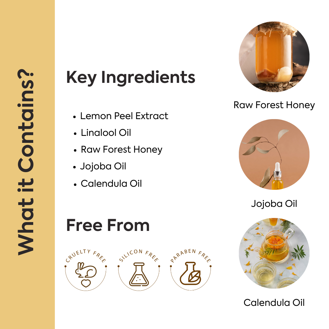 Honey lemon face wash with natural ingredients for a radiant glow