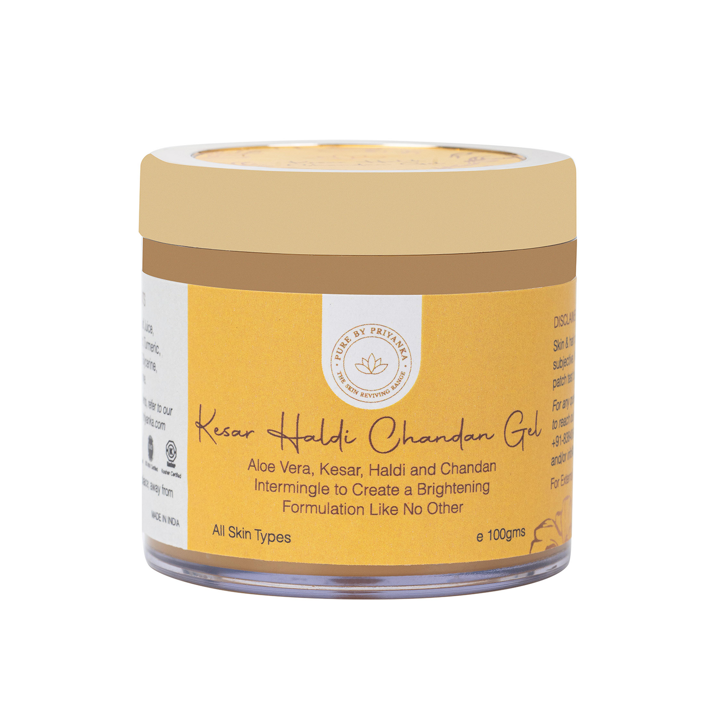Kesar Haldi Chandan face gel for skin radiance and clarity 