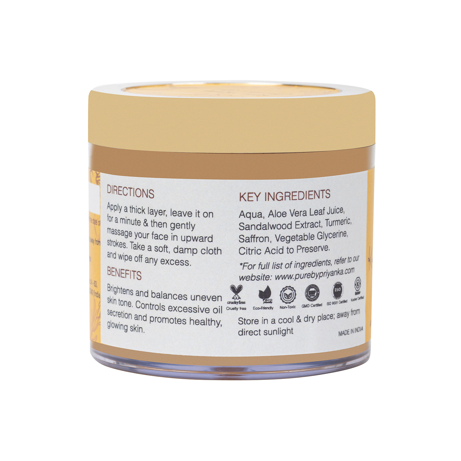 Herbal Kesar Haldi Chandan gel with natural ingredients