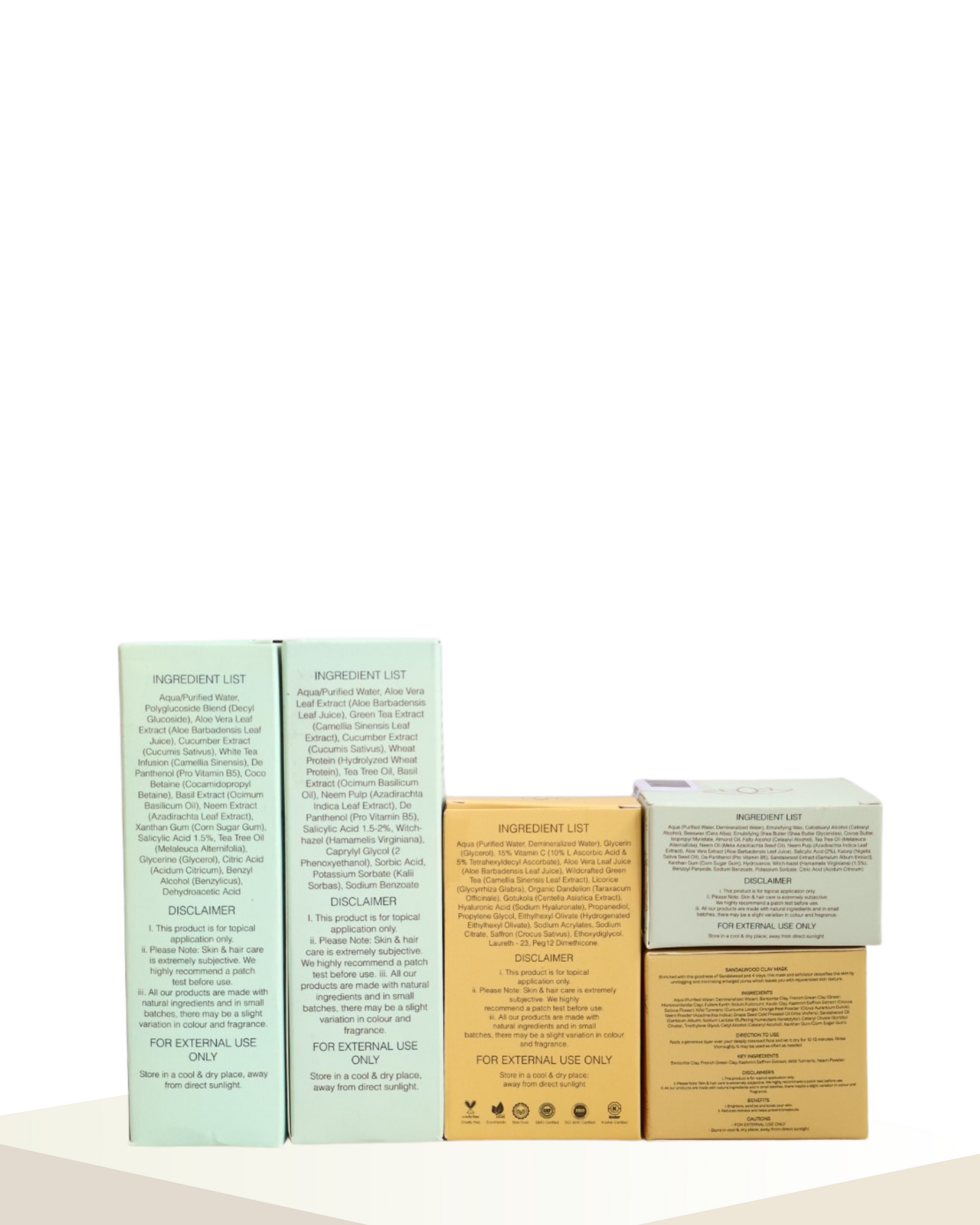 New & Improvised Acne Care Kit ingredients with natural glow