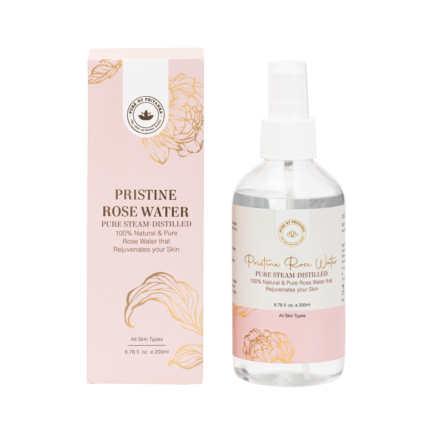 Pristine rose water for skin protection by Pure by Priyanka
