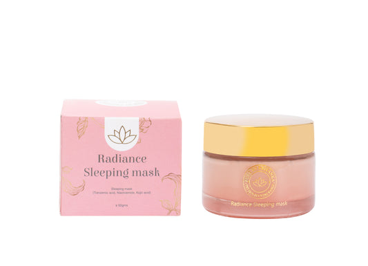 Radiance sleep mask for overnight skin hydration and glow