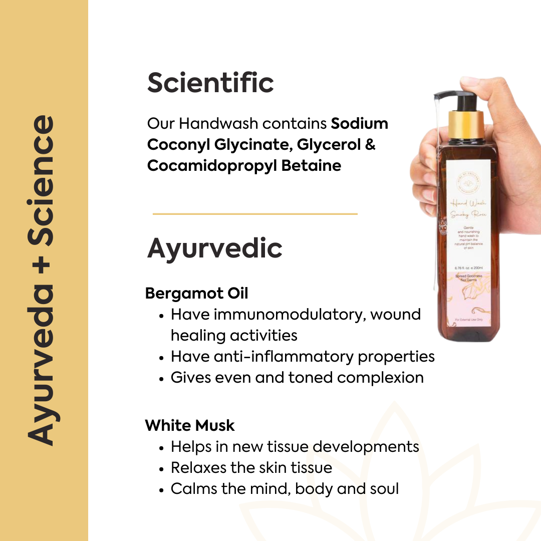 Smoky rose hand wash with ayurvedic ingredients 