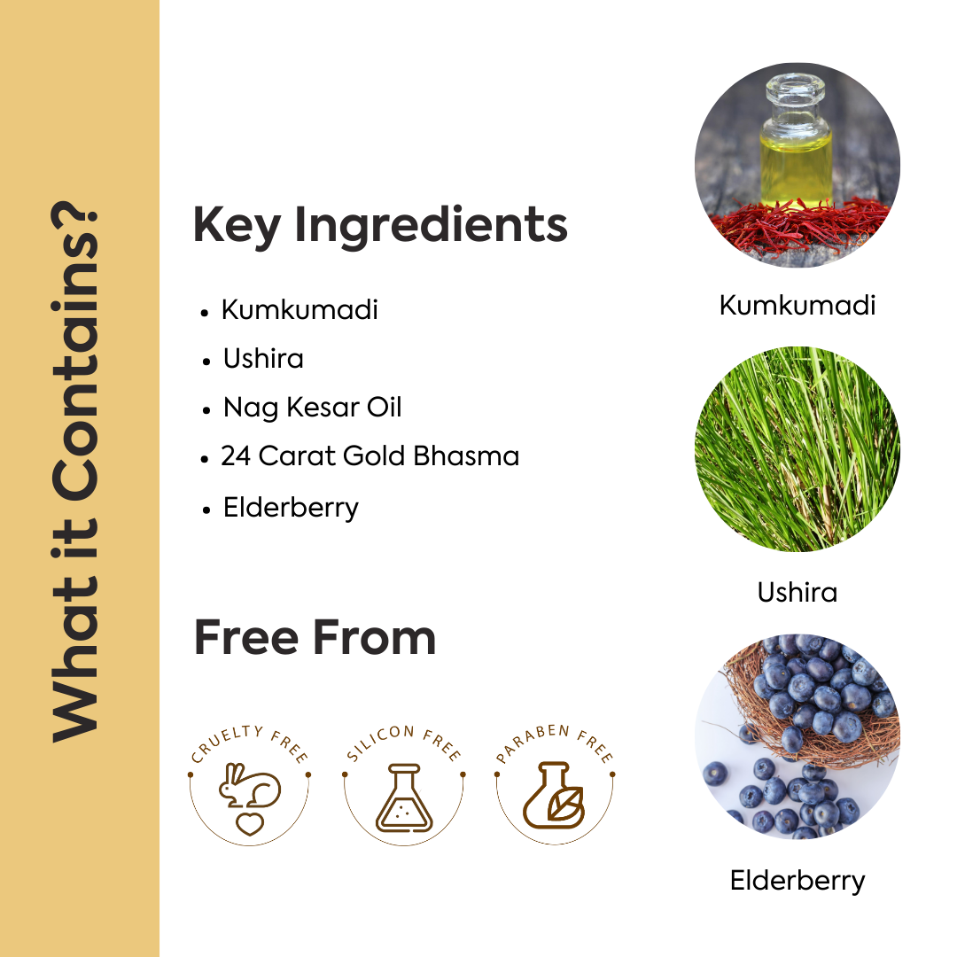 The Glow Serum Kumkumadi with natural ingredients