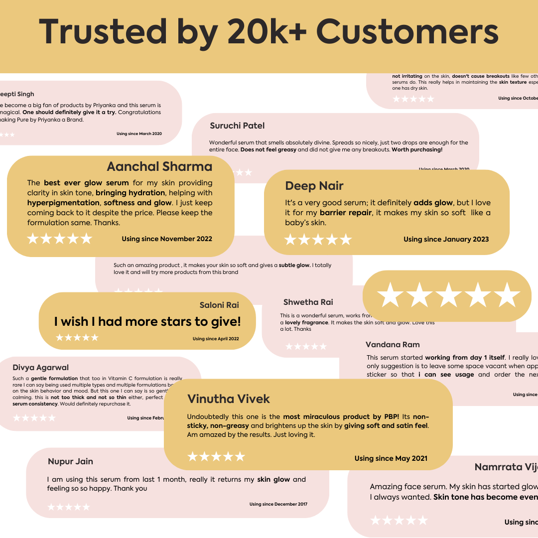 The kumkumadi Elixir glow serum customer testimonials  for radiant skin
