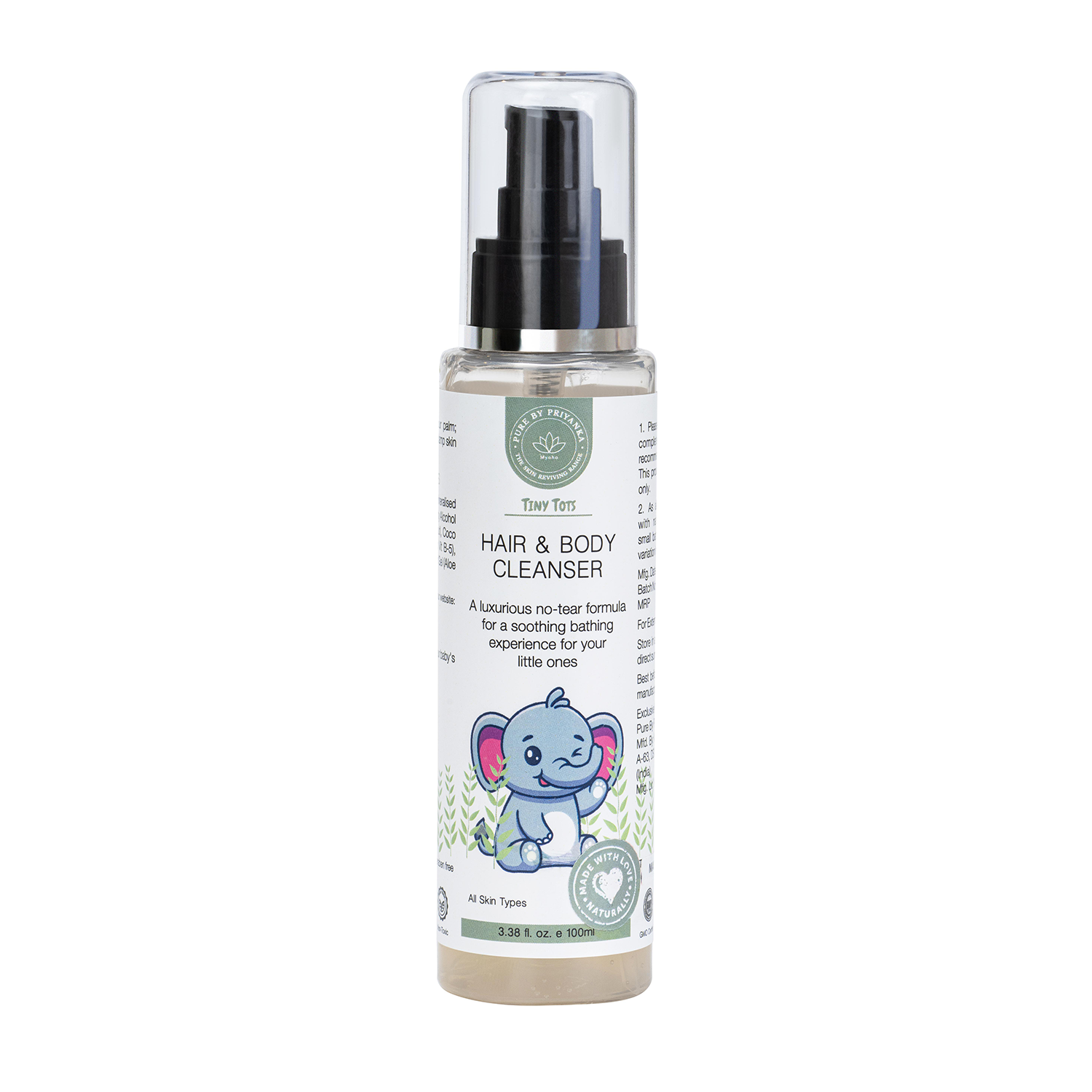 Tiny tots hair and body cleanser spray bottle