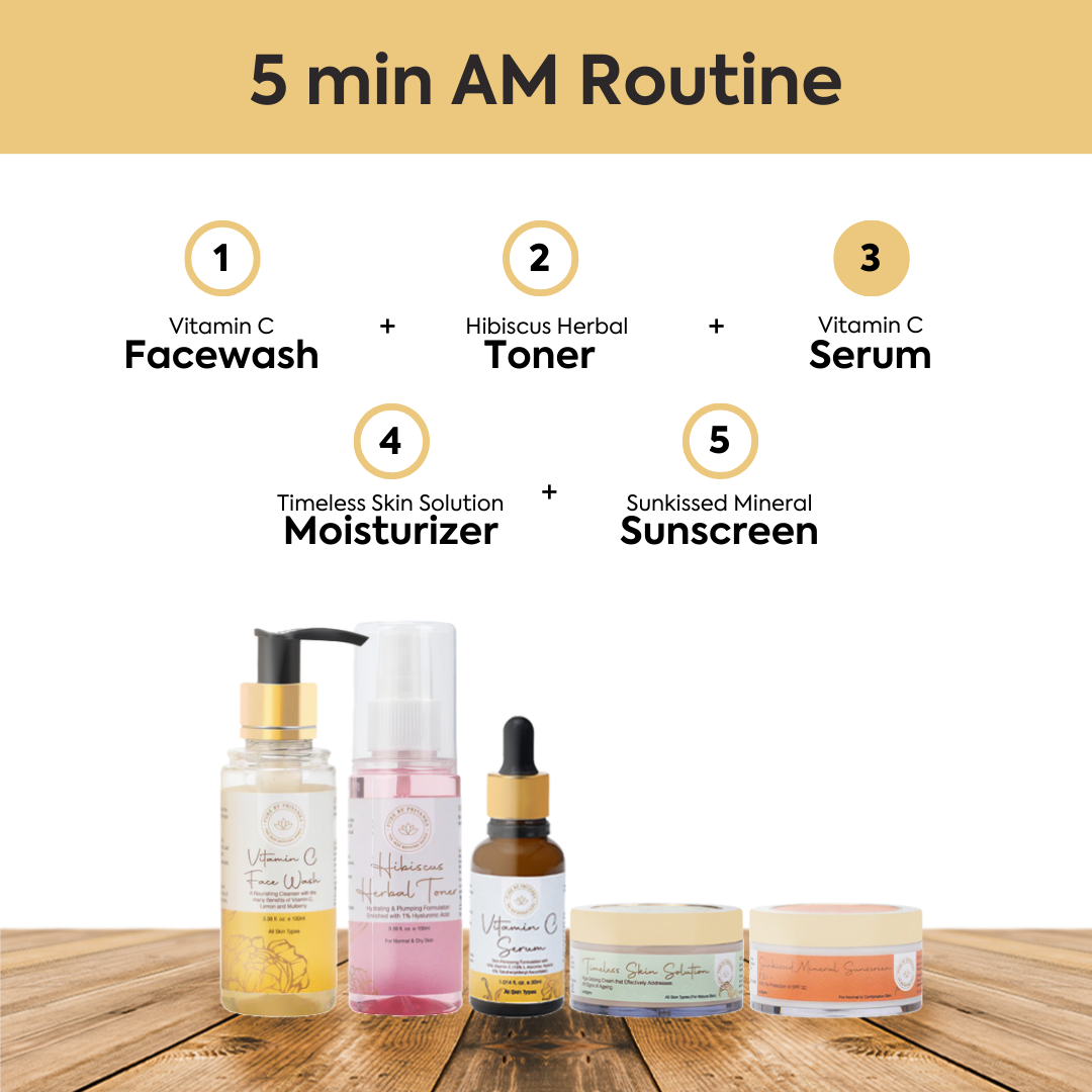 Vitamin C serum application for daily skincare routine