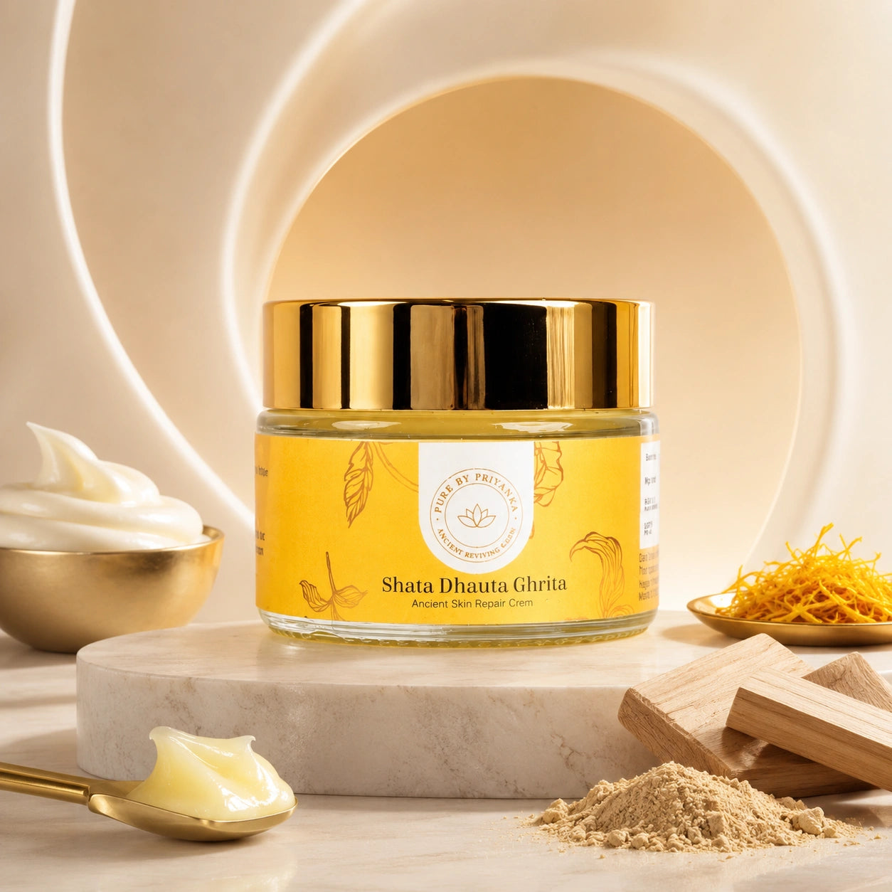 Pure By Priyanka Shata Dhauta Ghrita ancient skin repair Ayurvedic cream